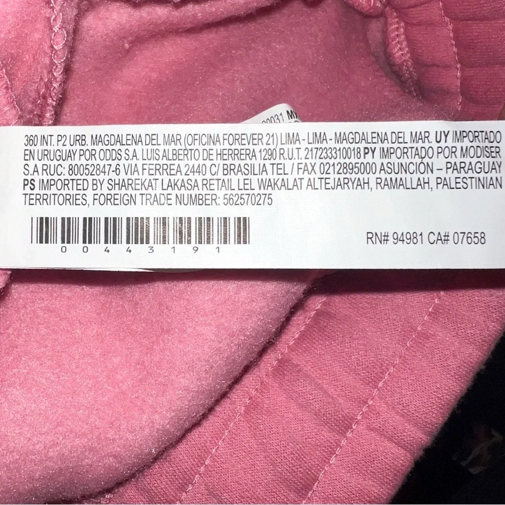 Forever 21 Mens Pink Embroidered Sweatpants, Size L - Picture 11 of 13